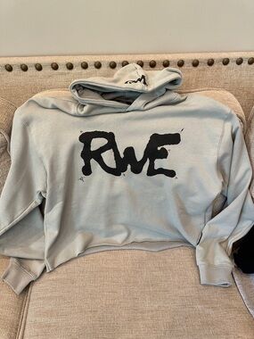Overtime Kids' Light Gray Cropped Hoodie with Black Logo